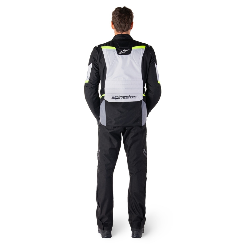 Giacca moto impermeabile Alpinestars ST-1 grigio-nero-giallo fluo