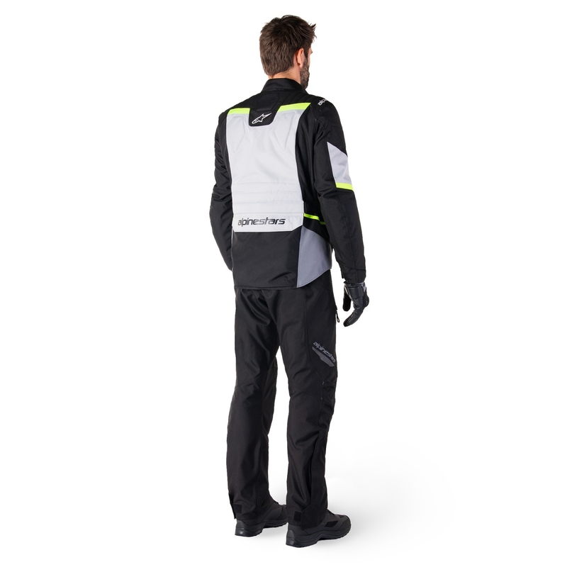 Giacca moto impermeabile Alpinestars ST-1 grigio-nero-giallo fluo