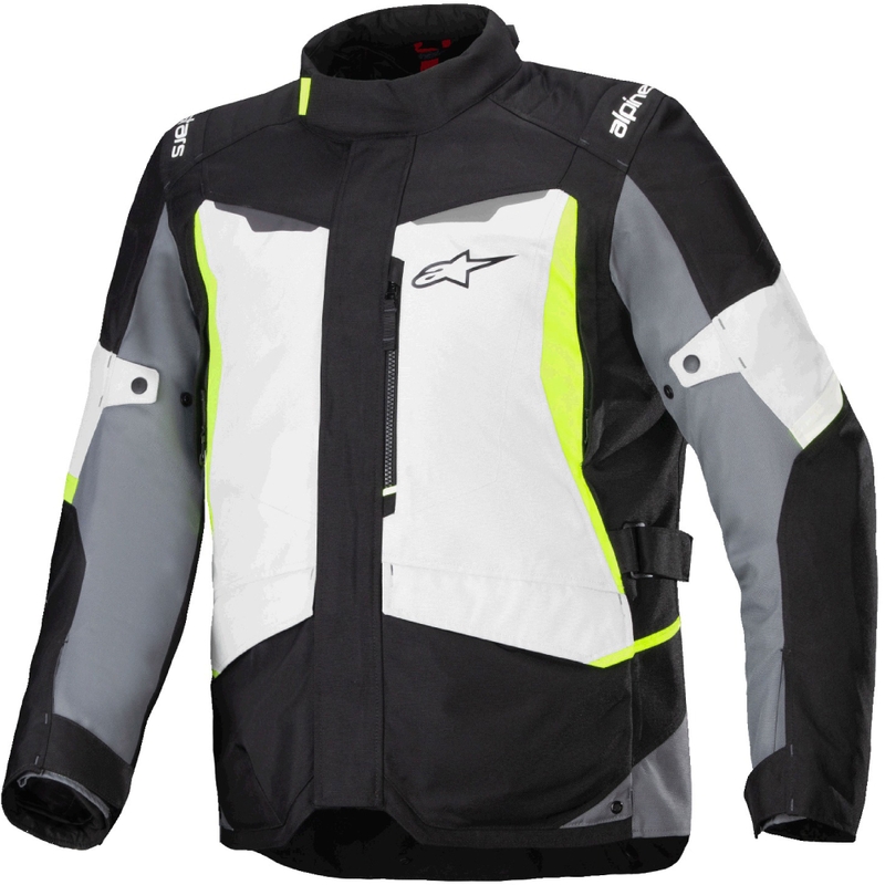 Giacca moto impermeabile Alpinestars ST-1 grigio-nero-giallo fluo
