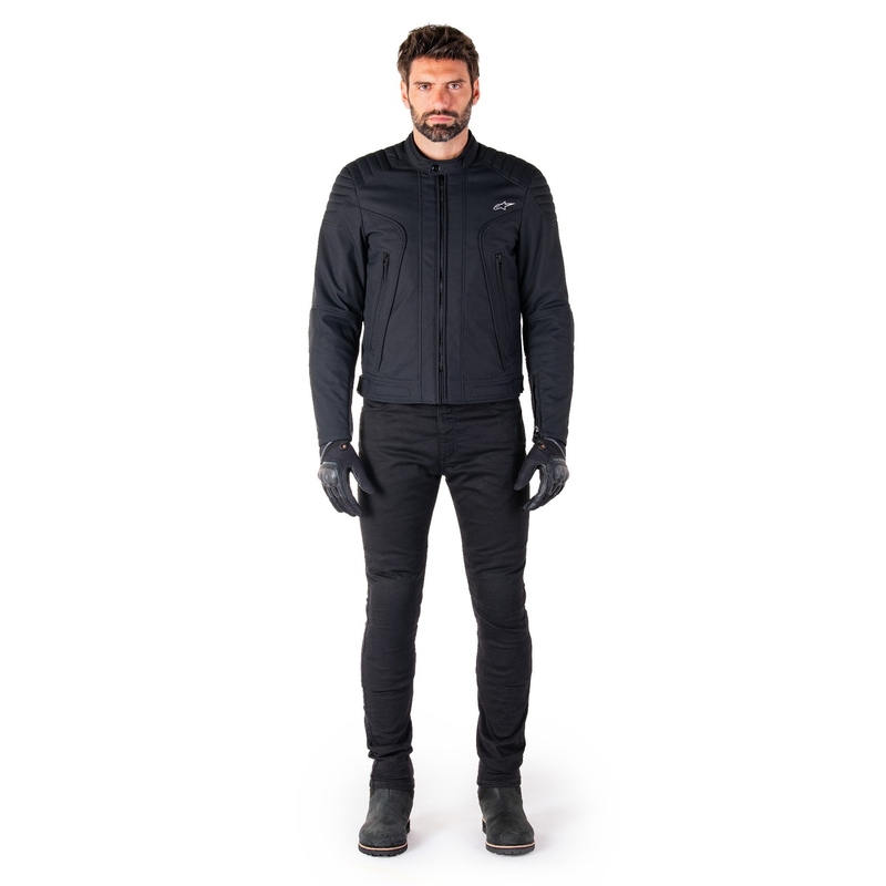 Giacca Moto Alpinestars Clayton Water Resistente Nero-Nero