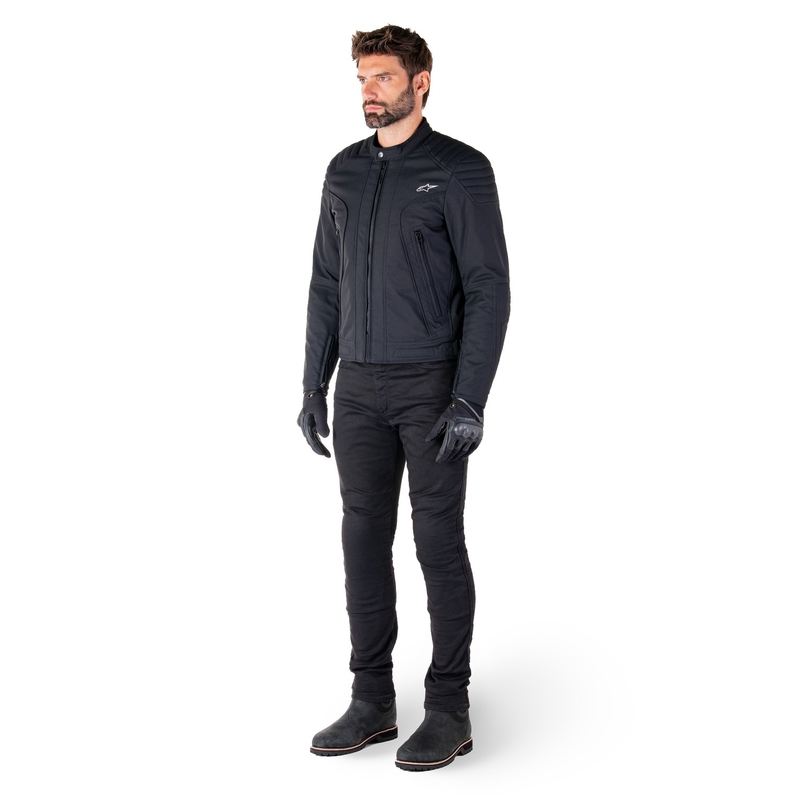 Giacca Moto Alpinestars Clayton Water Resistente Nero-Nero