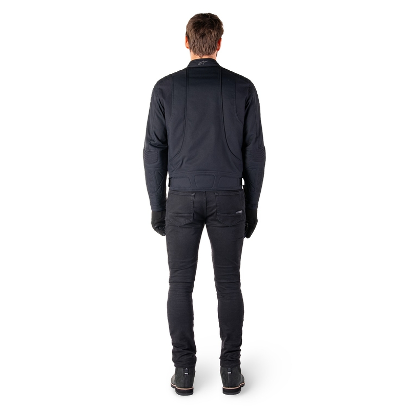 Giacca Moto Alpinestars Clayton Water Resistente Nero-Nero