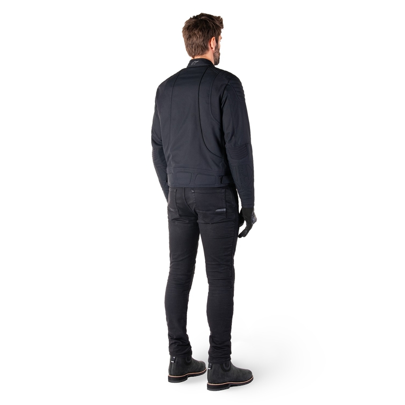 Giacca Moto Alpinestars Clayton Water Resistente Nero-Nero