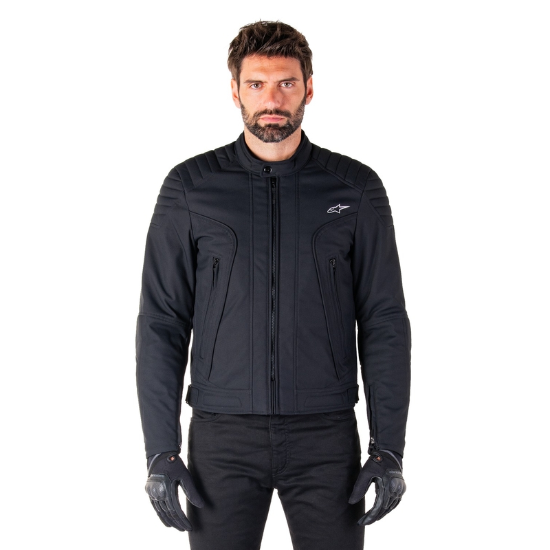 Giacca Moto Alpinestars Clayton Water Resistente Nero-Nero