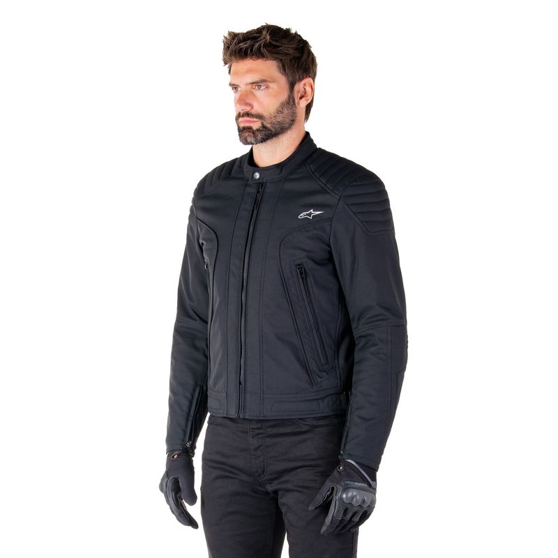 Giacca Moto Alpinestars Clayton Water Resistente Nero-Nero