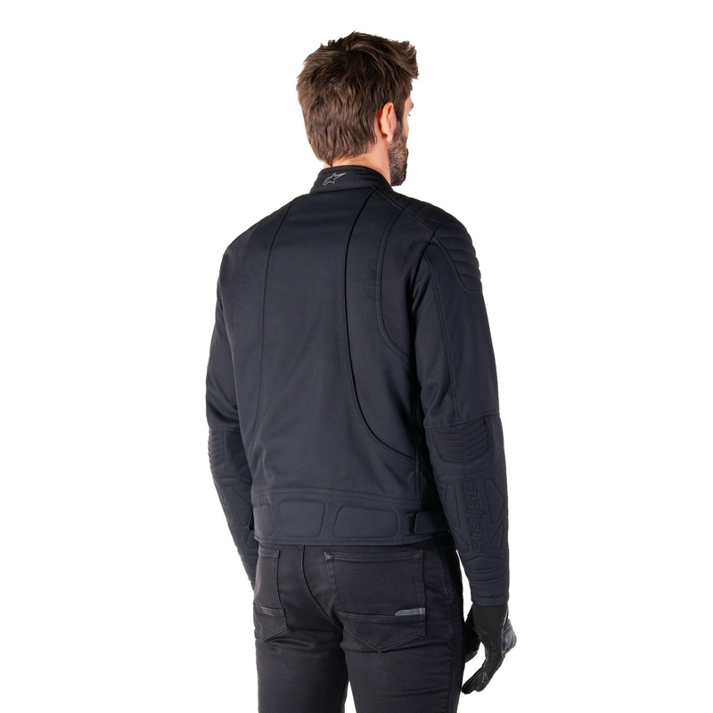 Giacca Moto Alpinestars Clayton Water Resistente Nero-Nero