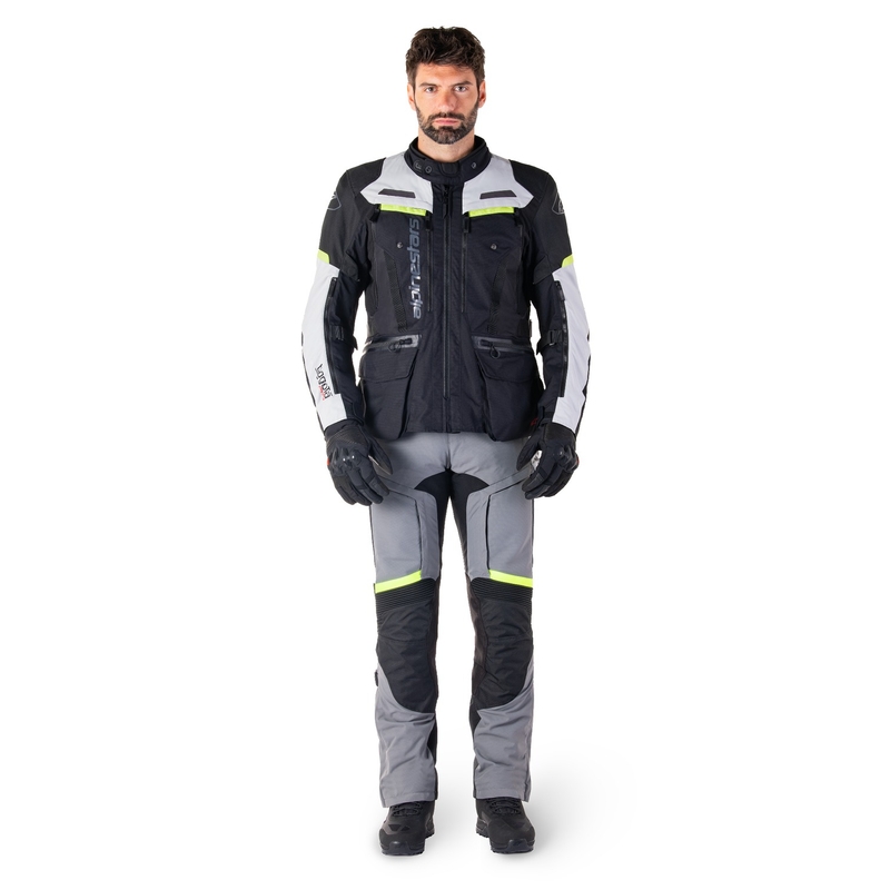 Giacca moto Alpinestars Bogota PRO Drystar nero-grigio-giallo fluo