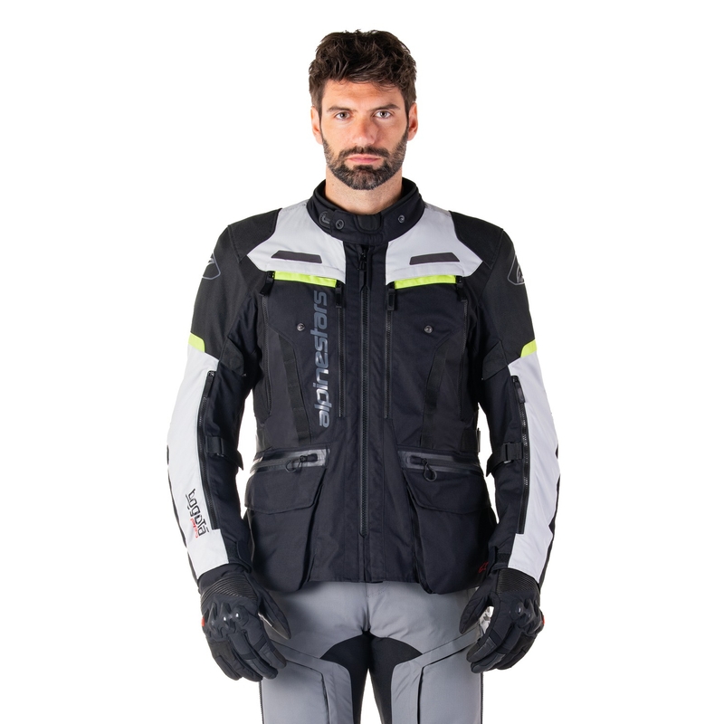 Giacca moto Alpinestars Bogota PRO Drystar nero-grigio-giallo fluo
