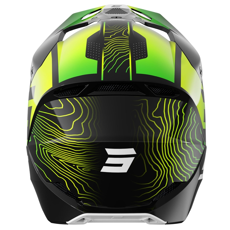 Casco motocross Shot Furious Apex giallo fluo-nero