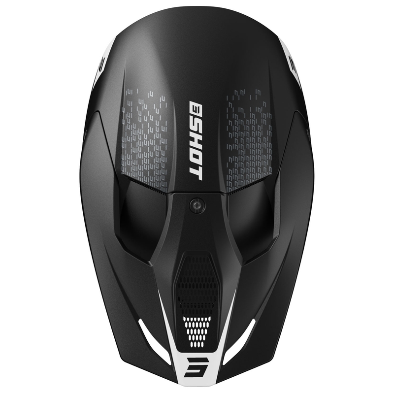 Casco motocross Shot Furious Draw bianco-nero