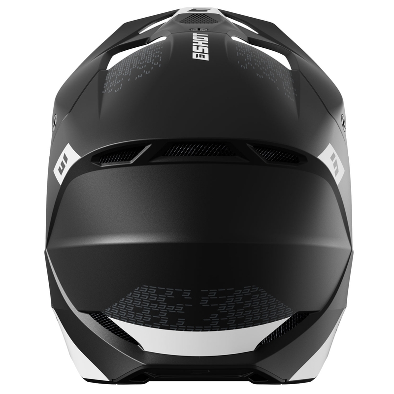Casco motocross Shot Furious Draw bianco-nero