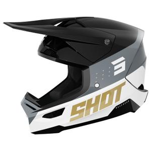 Casco motocross Shot Furious League oro-nero