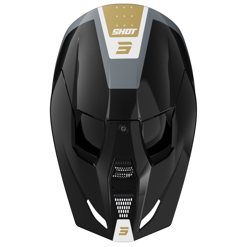 Casco motocross Shot Furious League oro-nero