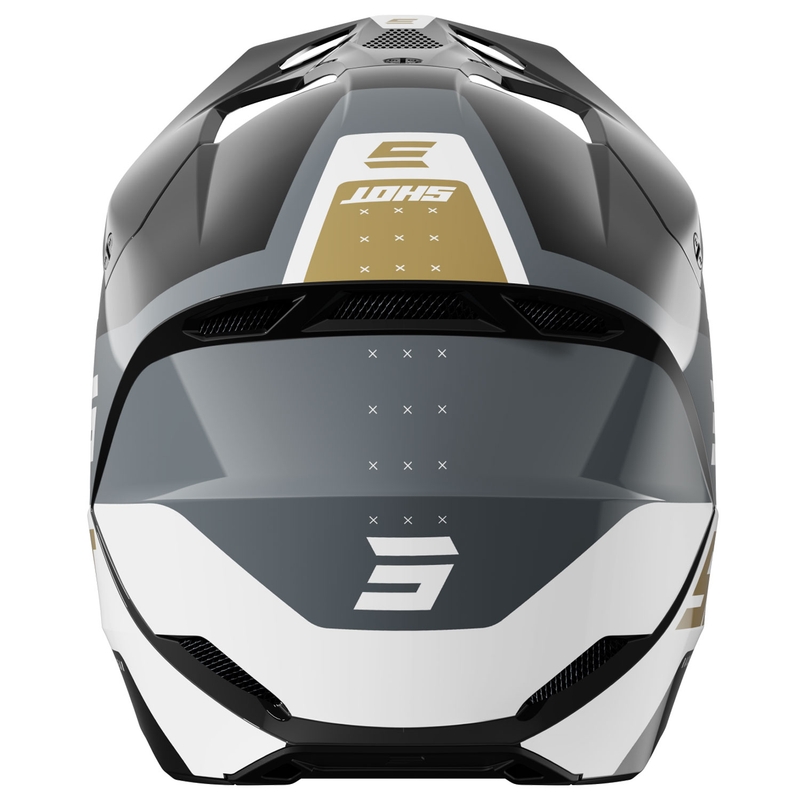 Casco motocross Shot Furious League oro-nero
