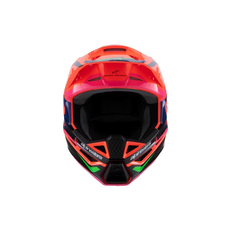 Casco motocross da bambino Alpinestars S-M3 HAIDEN DEEGAN fluo arancio-viola-rosa-verde