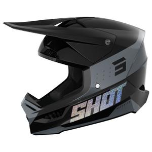 Casco motocross Shot Furious League olografico nero