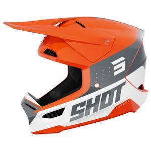 Casco motocross Shot Furious League arancione-grigio