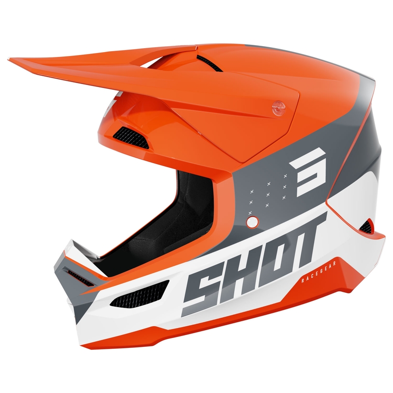 Casco motocross Shot Furious League arancione-grigio