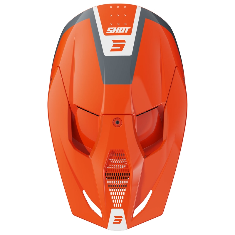 Casco motocross Shot Furious League arancione-grigio