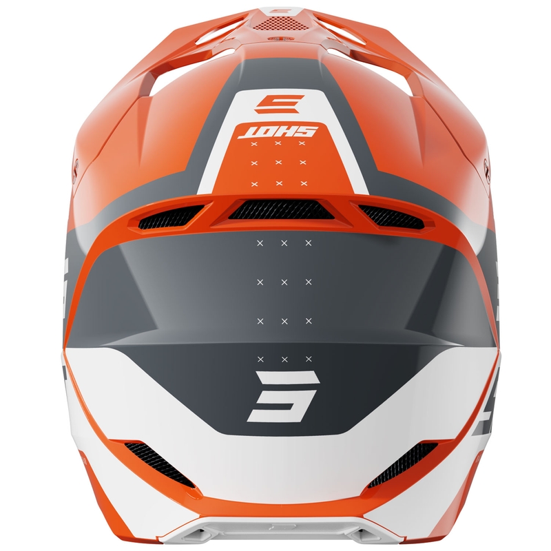 Casco motocross Shot Furious League arancione-grigio