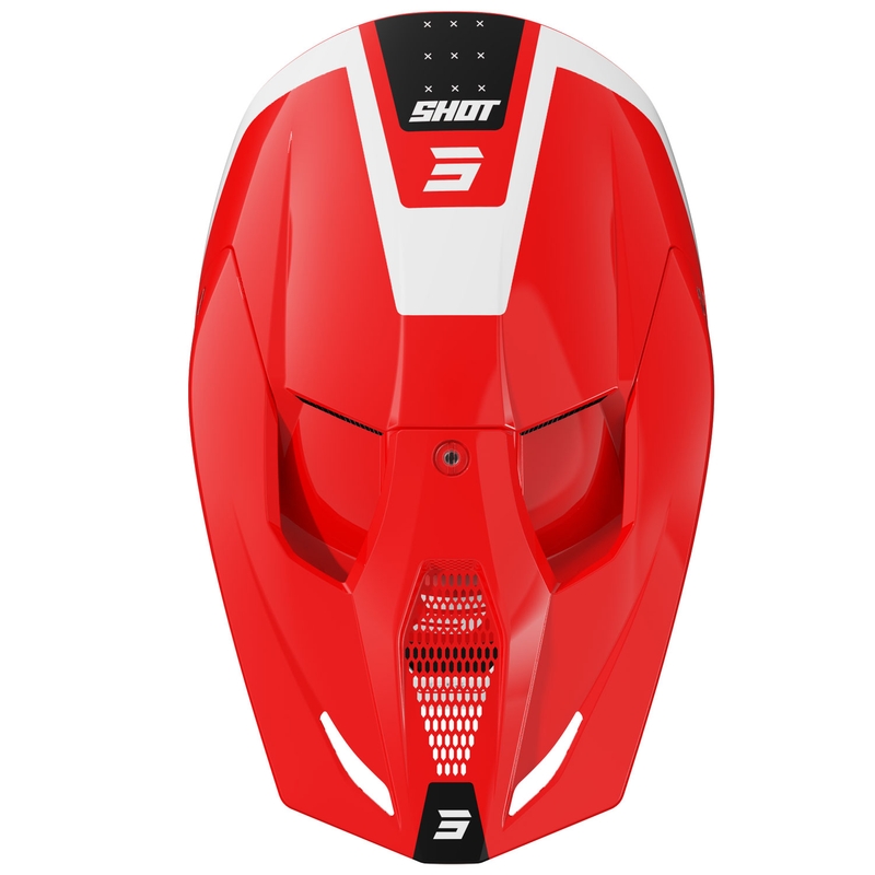 Casco motocross Shot Furious League rosso-bianco