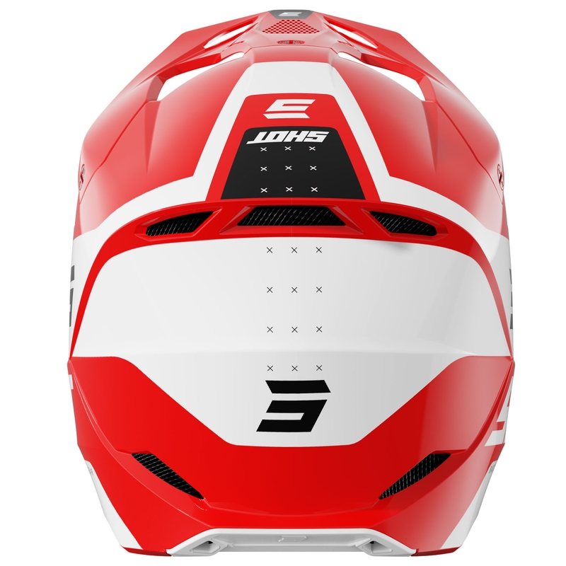 Casco motocross Shot Furious League rosso-bianco