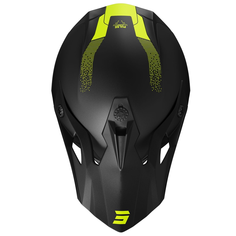 Casco motocross Shot Pulse Element giallo fluo opaco