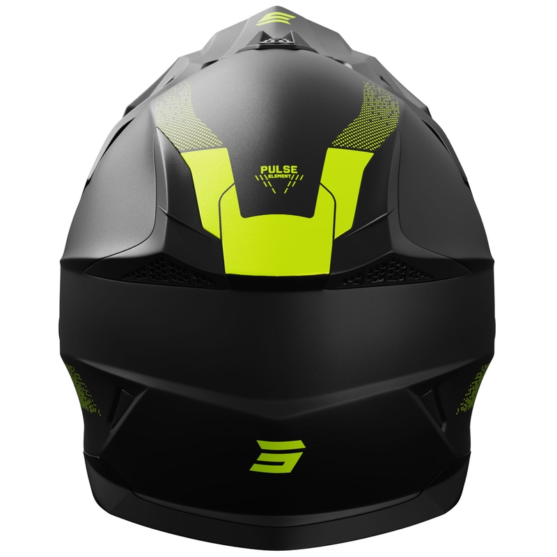 Casco motocross Shot Pulse Element giallo fluo opaco