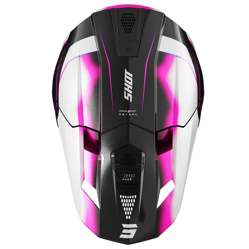 Casco motocross Shot Lite Astral blu-rosa