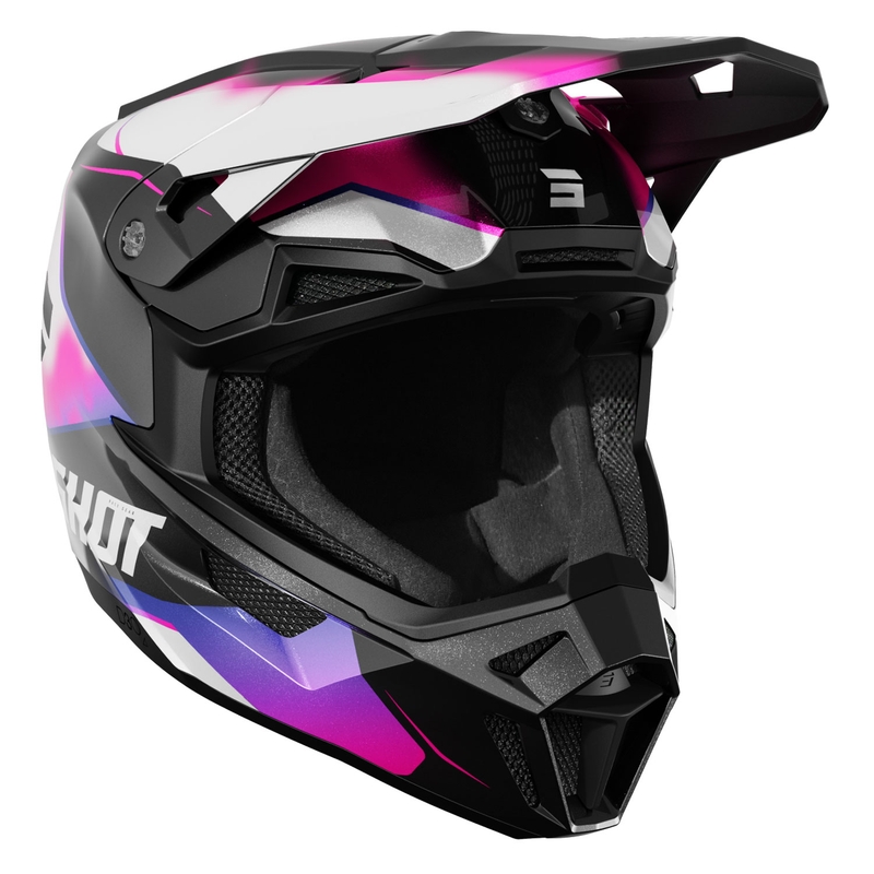 Casco motocross Shot Lite Astral blu-rosa