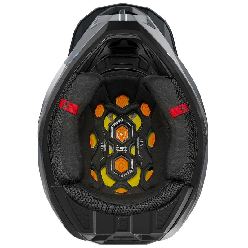 Casco motocross Shot Lite Challenger grigio perla olografico