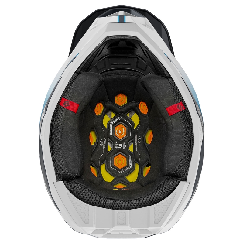 Casco motocross Shot Lite Challenger blu opaco
