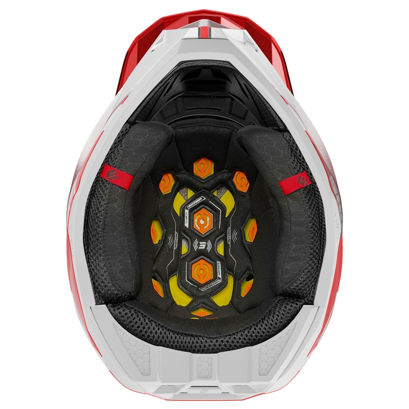 Casco motocross Shot Lite Challenger rosso perla