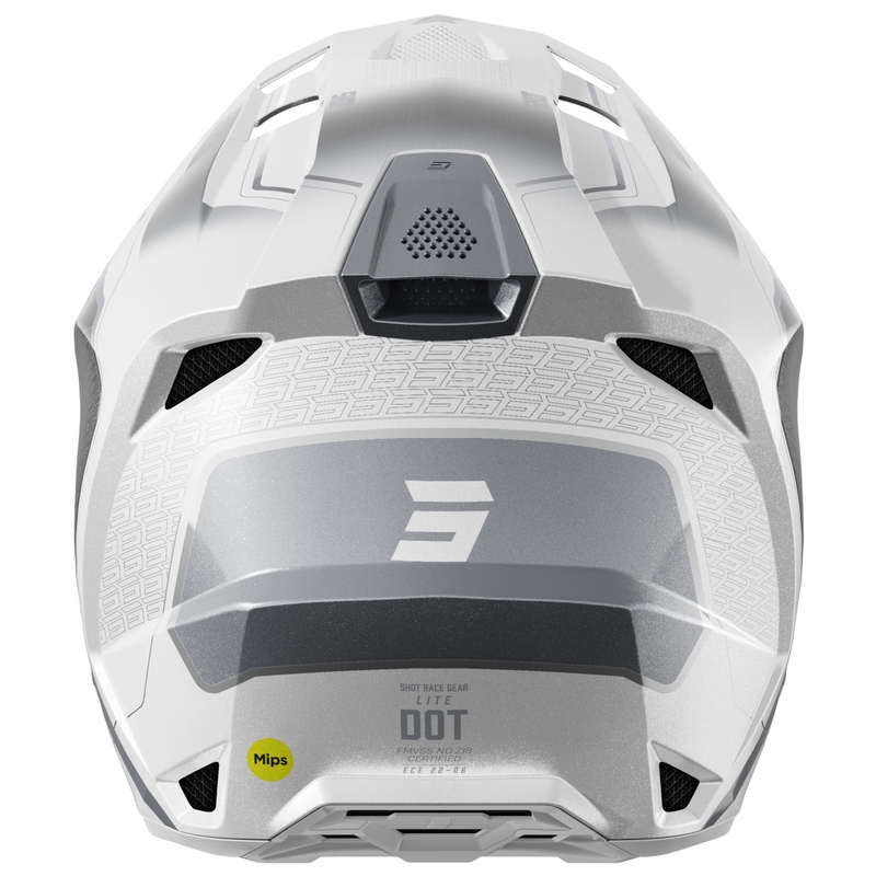 Casco motocross Shot Lite Challenger perla nero-bianco