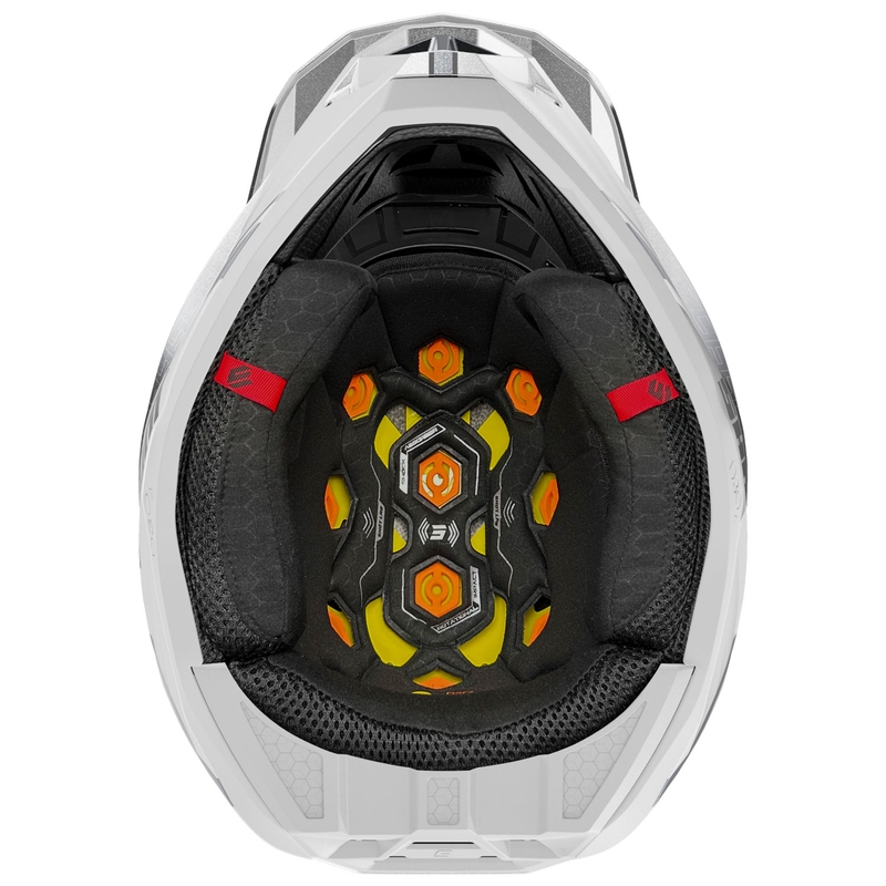 Casco motocross Shot Lite Challenger perla nero-bianco