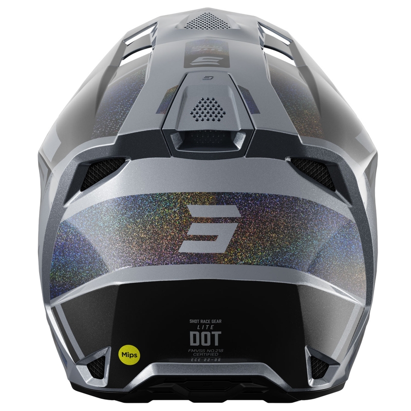Casco motocross Shot Lite Ultra olografico opaco
