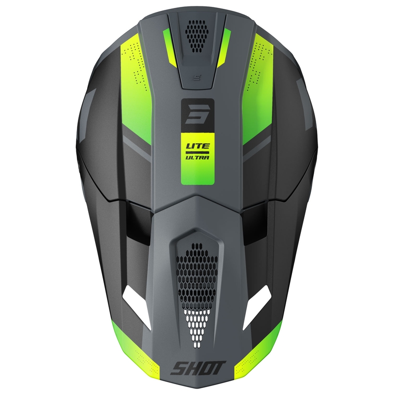 Casco motocross Shot Lite Ultra giallo fluo opaco