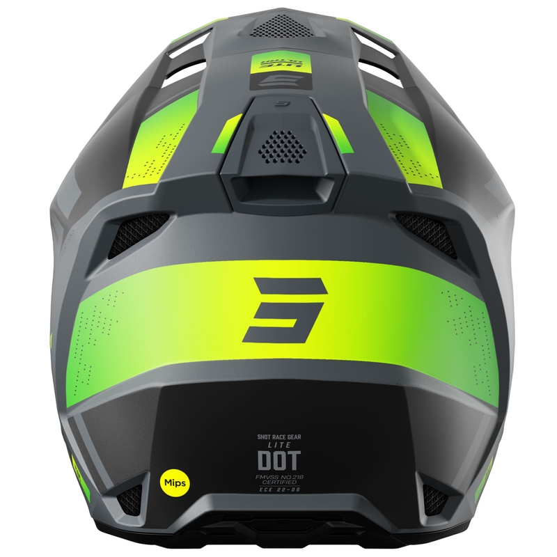 Casco motocross Shot Lite Ultra giallo fluo opaco