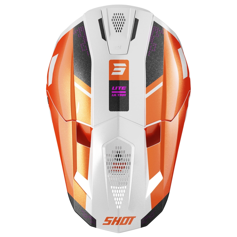 Casco motocross Shot Lite Ultra arancione perla