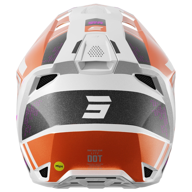 Casco motocross Shot Lite Ultra arancione perla