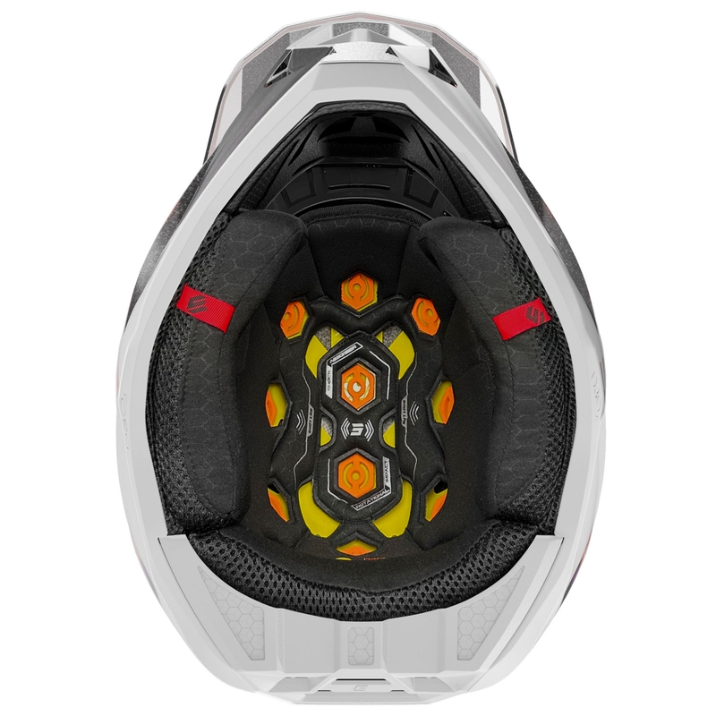 Casco motocross Shot Lite Ultra arancione perla