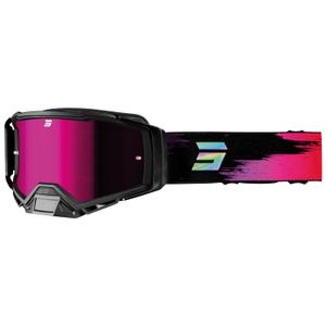 Occhiali motocross Shot Core viola con plexiglass iridio