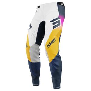 Pantaloni motocross Shot Aerolite Ultra blu-arancio-rosa