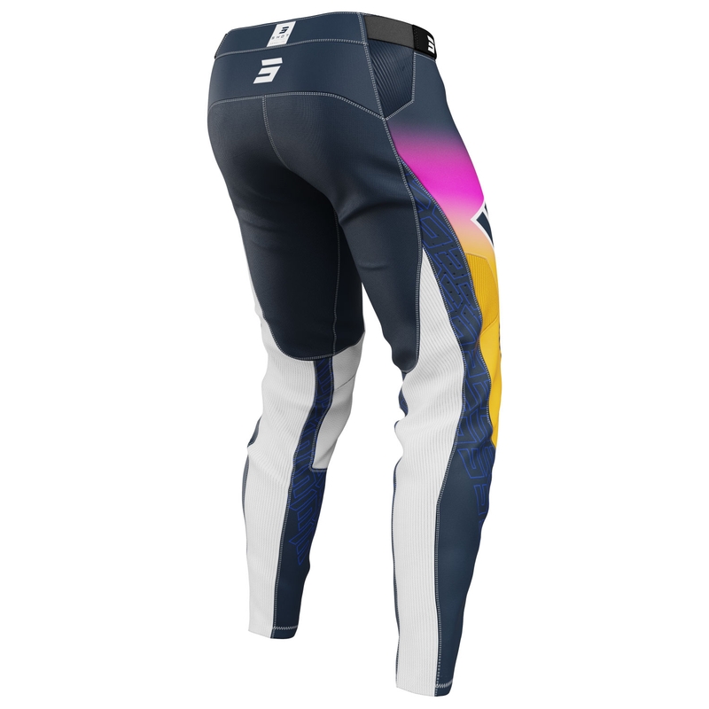 Pantaloni motocross Shot Aerolite Ultra blu-arancio-rosa