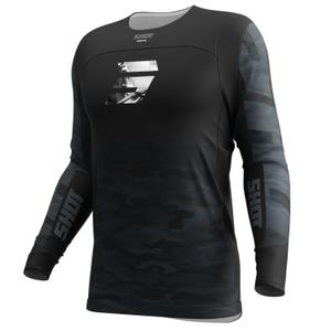 Maglia motocross Shot Contact Tactic nero-grigio