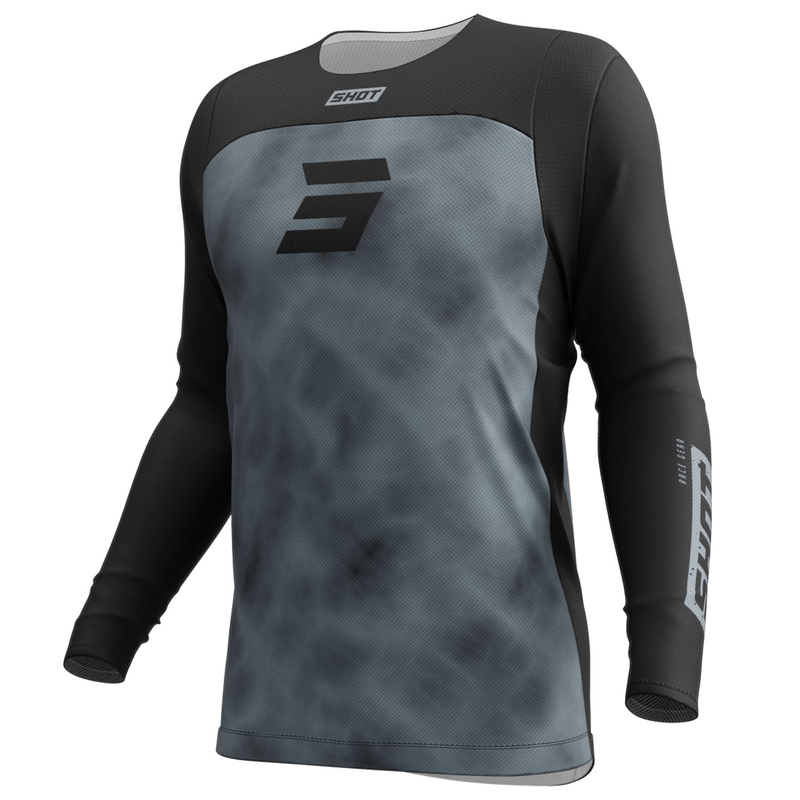 Maglia motocross Shot Contact Onyx nero-grigio