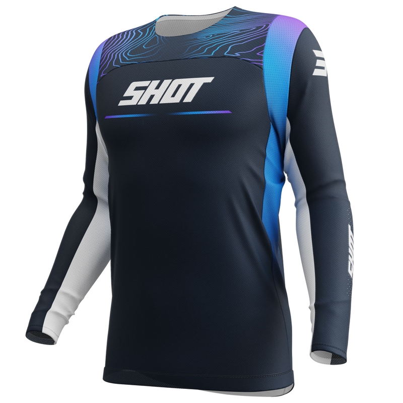 Maglia motocross Shot Contact Apex blu
