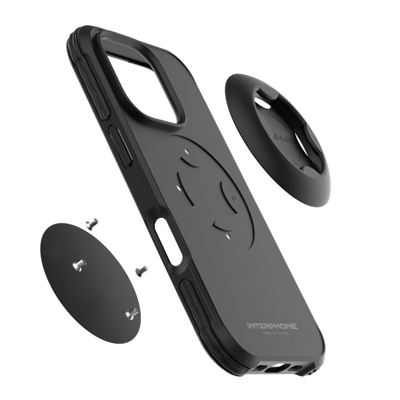 Cover protettiva Interphone QUIKLOX Tetraforce per Apple iPhone 16 Pro Max nera