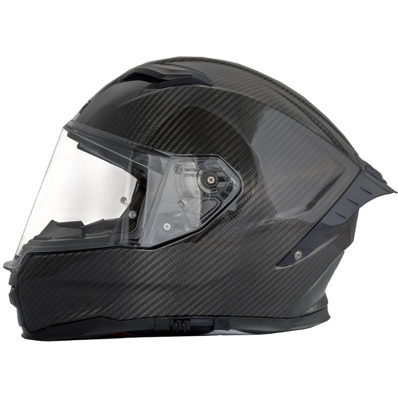 Casco moto integrale Street Racer Titan Carbon nero