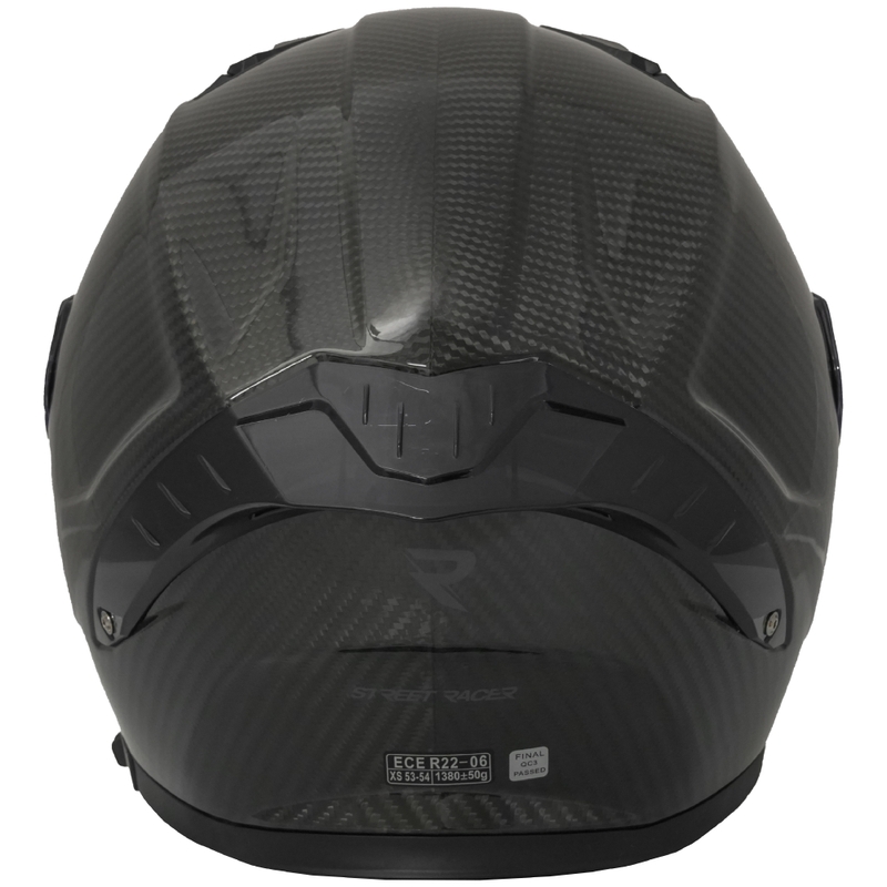 Casco moto integrale Street Racer Titan Carbon nero